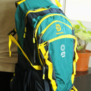 Mochila camping Discovery - Celeste y Amarillo