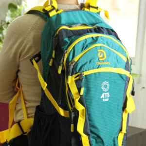 Mochila camping Discovery - Celeste y Amarillo - Imagen 3